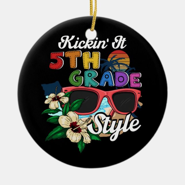 Kickin's 5. Klasse Style Zurück in die Schulelemen Keramik Ornament (Vorne)