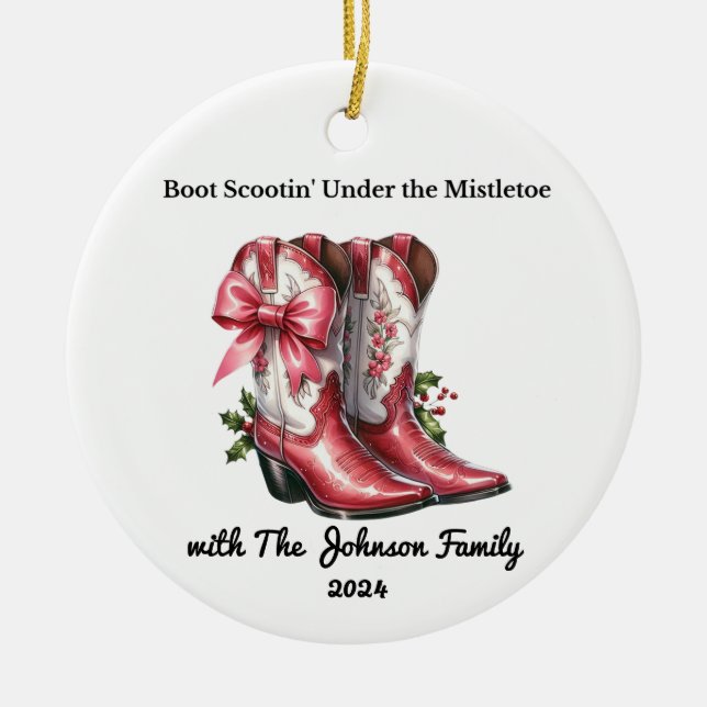 Kickin'Up Christmas Cheer Keramik Ornament (Vorne)
