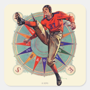 Kickoff Quadratischer Aufkleber