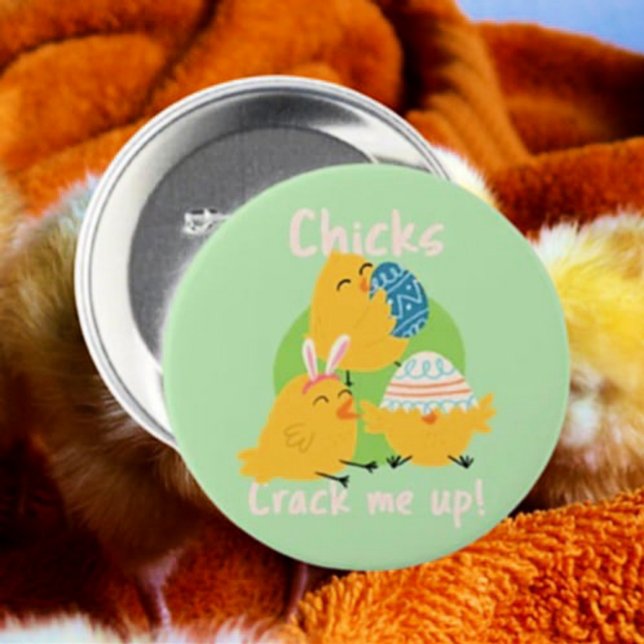 Kick's Crack Me Up! Osterknopf Button (Von Creator hochgeladen)