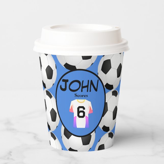 Kickstart der Feier zum 6. Geburtstag Pappbecher (Vorderseite)