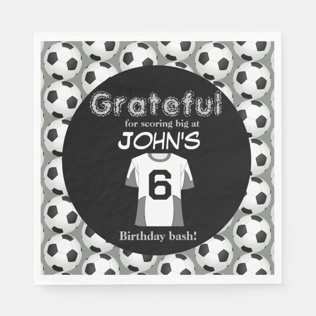 Kickstart der Feier zum 6. Geburtstag Serviette (Vorderseite)