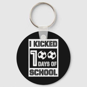 Kickte 100 Tage Schulspass 100 Tage Fußball Schlüsselanhänger