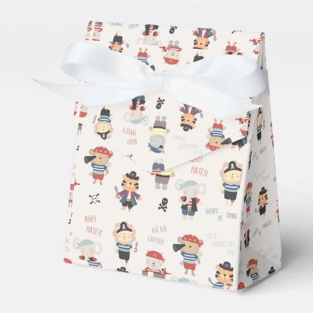 Kid Animal Crew Party Pirate Favor Box Geschenkschachtel (Vorderseite)