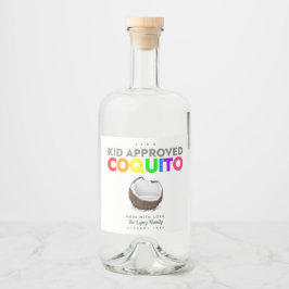 Kid Approved Coquito Bottle Alkoholflaschenetikett