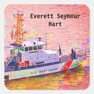 Kid-Aufkleber für die Küstenwache Quadratischer Aufkleber