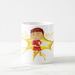Kid Boxer in Red Gloves and Shorts Kaffeetasse