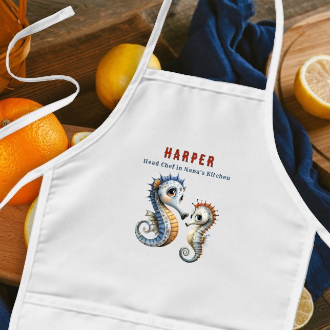 Kid Chef Seepferdchen Ozeanküche Kinderschürze (Von Creator hochgeladen)