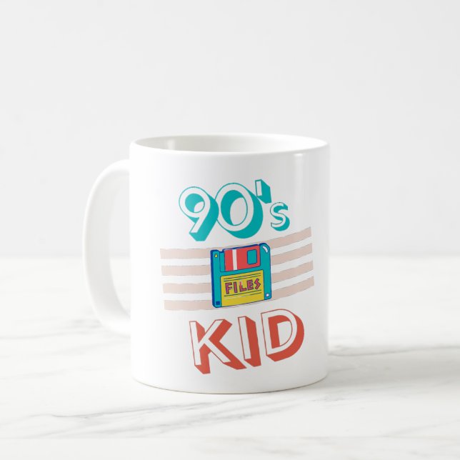 KID DER 90ER JAHRE - FLOPPY LOVERS KAFFEETASSE (Vorderseite Links)