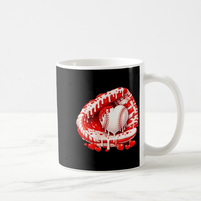 Kid Drip Eiscreme Baseball Herzfänger Valentin Kaffeetasse (Rechts)