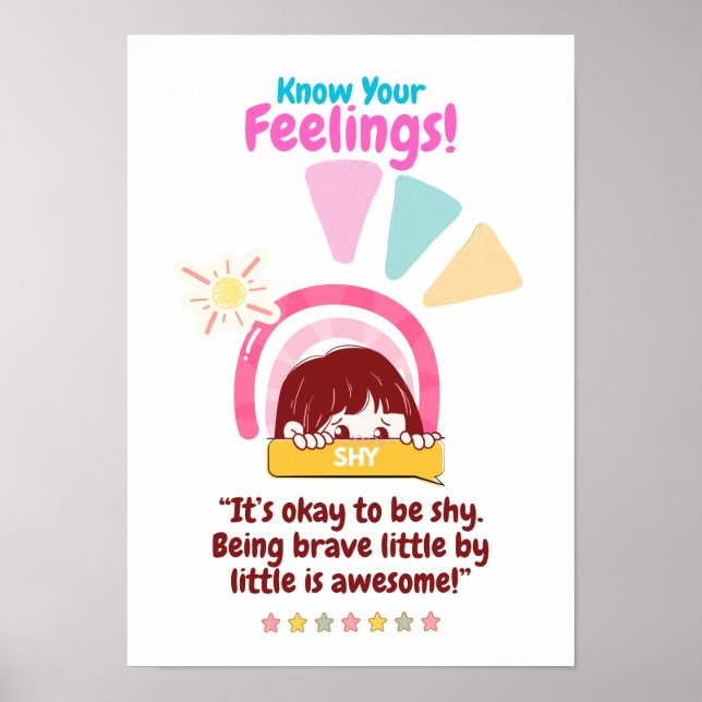 Kid Emotion mit schüchterner Ausstrahlung Poster (Vorne)