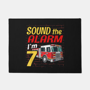 Kid Fire Truck 7. Geburtstagsparty Geschenk Feuerw Fußmatte