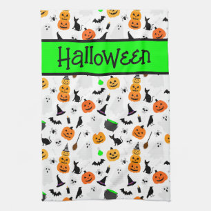 Kid Halloween Ghost Pumpkin Black Cat Personalize Geschirrtuch