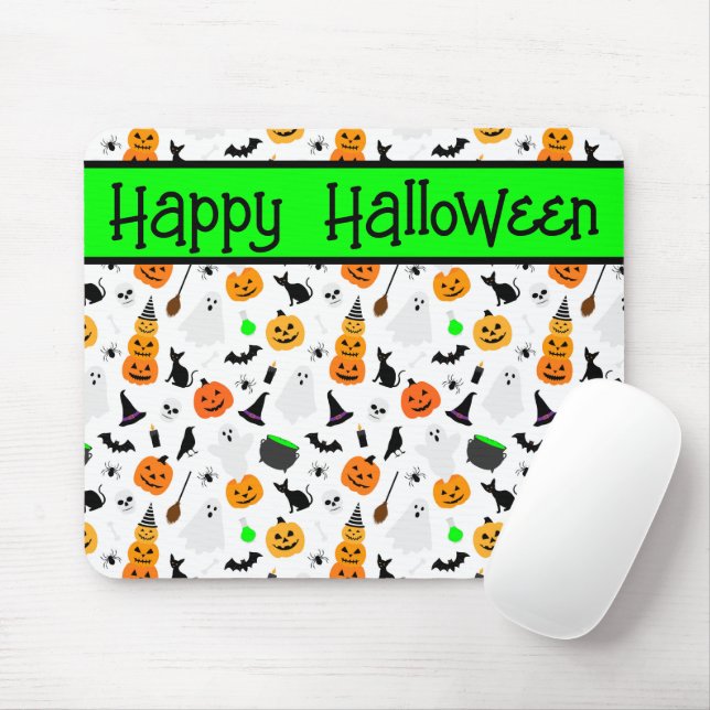 Kid Halloween Ghost Pumpkin Black Cat Personalize Mousepad (Mit Mouse)