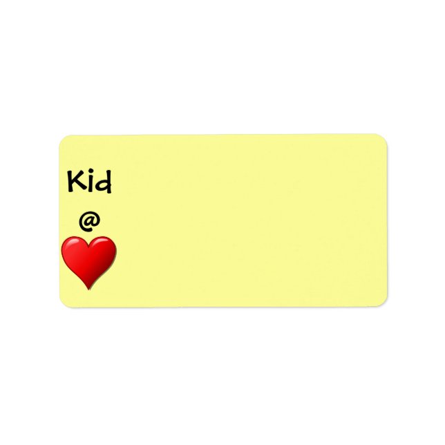 Kid @ Heart Address Label Adressaufkleber (Vorne)