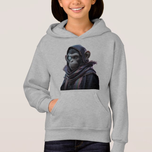 Kid-Hoodie-Affen-Design Hoodie (Vorderseite)