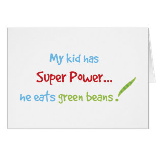 Kid isst grüne Bohnen