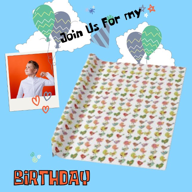 Kid Niedlich Birds Muster Branch Environment Geschenkpapier (Von Creator hochgeladen)