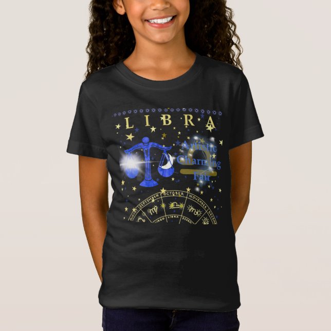 Kid Retro Libra Zodiac T - Shirt (Vorderseite)