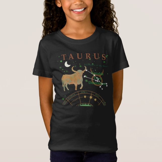 Kid Retro Taurus Zodiac Tracks T - Shirt (Vorderseite)