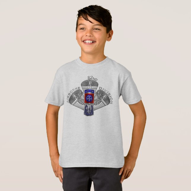 Kid-T - Shirt der 82. Im Flugzeug Division (Vorne ganz)