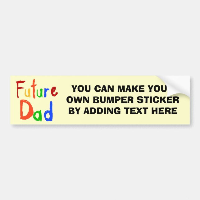 Kid Text Future Vater T - Shirt und Geschenke Autoaufkleber (Vorne)