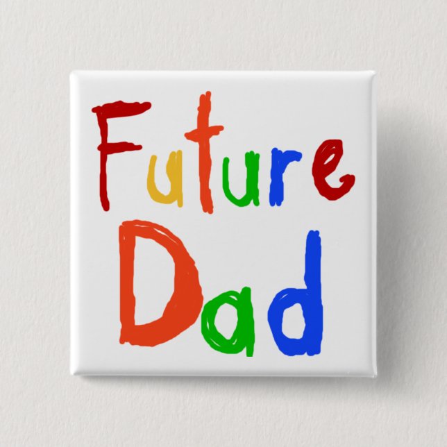 Kid Text Future Vater T - Shirt und Geschenke Button (Vorderseite)