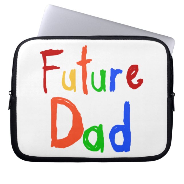 Kid Text Future Vater T - Shirt und Geschenke Laptopschutzhülle (Vorderseite)