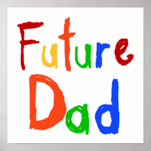 Kid Text Future Vater T - Shirt und Geschenke Poster