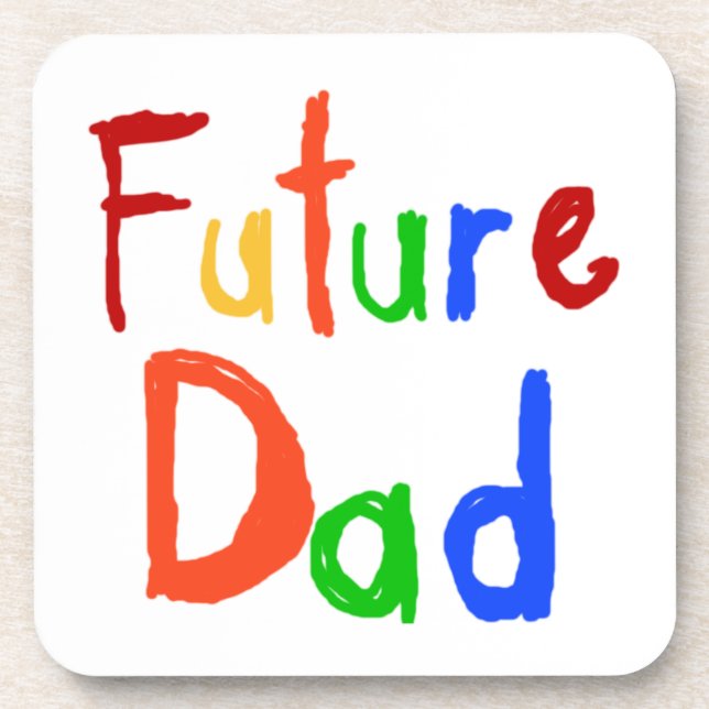 Kid Text Future Vater T - Shirt und Geschenke Untersetzer (Vorderseite)