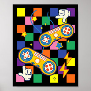 Kidcore-Ästhetik-Stoff-Videospiel-Patches Alt-Mode Poster