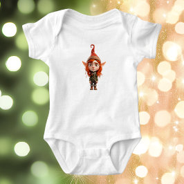 Kidden Me Teen Christmas Elf Baby Bodysuit Strampler