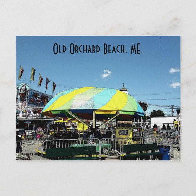 Kiddes Car and Truck Vergnügungspark Ride Postkarte (Vorderseite)