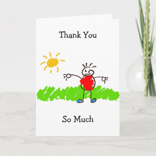 Kiddie Art, vielen Dank Dankeskarte