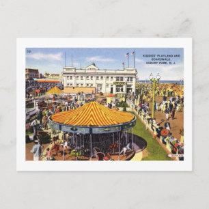 Kiddies Playland, Asbury Park, New Jersey Vintag Postkarte
