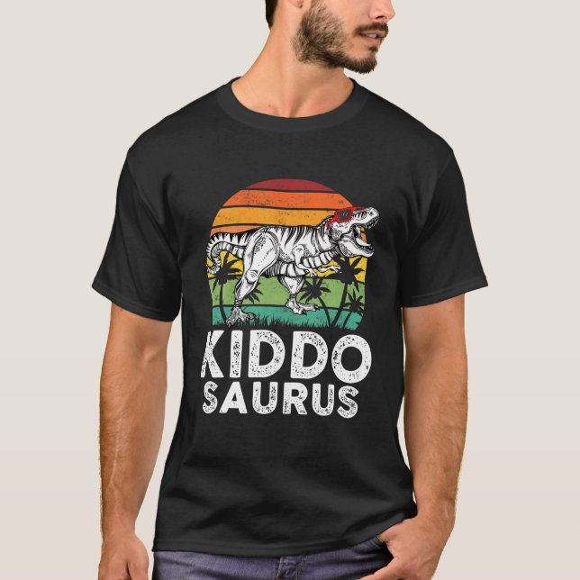 Kiddosaurus Funny T Rex Dinosaur Kiddo Saurus Fami T-Shirt (Vorderseite)