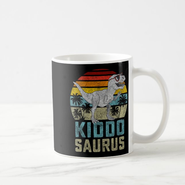 Kiddosaurus T Rex Dinosaur Kiddo Saurus Family Mat Kaffeetasse (Rechts)