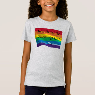 Kidds Rainbow-Pride-Shirt "Sei wieder Geboren"  T-Shirt