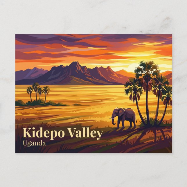 Kidepo Valley Nationalpark Uganda Postkarte (Vorderseite)