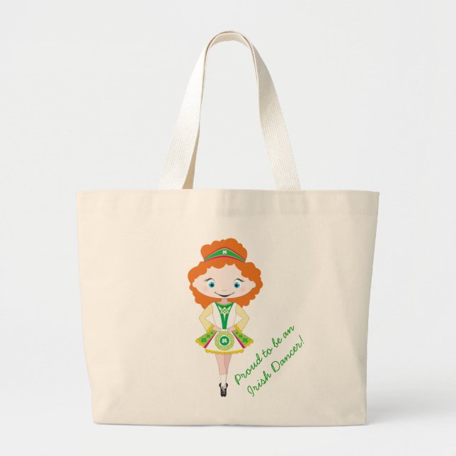 KIDLETS irische Tänzerin Schuhtasche rote Haare Jumbo Stoffbeutel (Vorne)