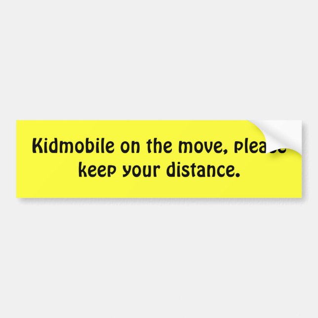 Kidmobile in Bewegung, behalten bitte Ihren Autoaufkleber (Vorne)