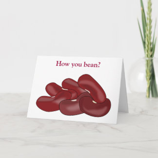 Kidney Beans Funny Veggie Lover Wie Sie waren Karte
