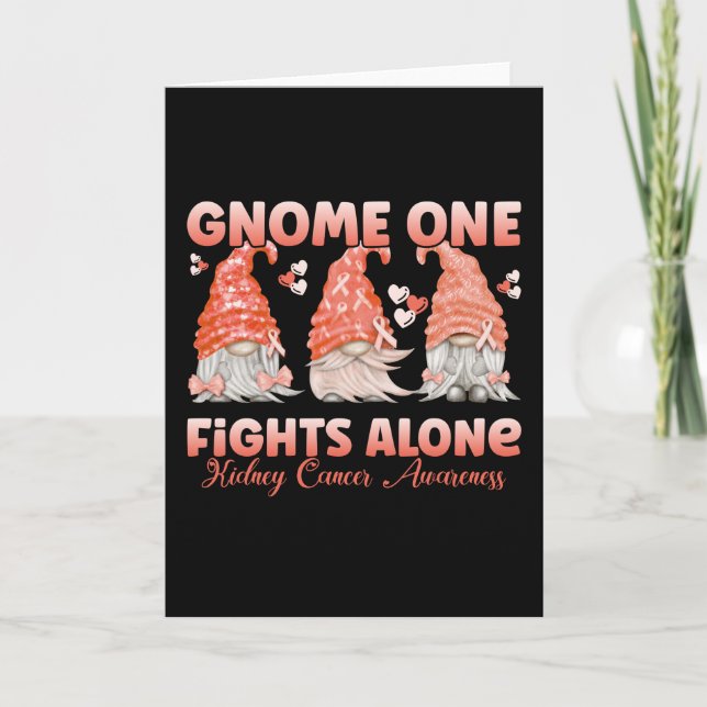 Kidney Cancer Orange Ribbon Gnome Karte (Vorderseite)