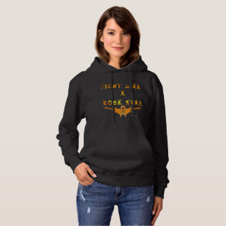 Kidney Cancer Rock Star Ladys Hoodie