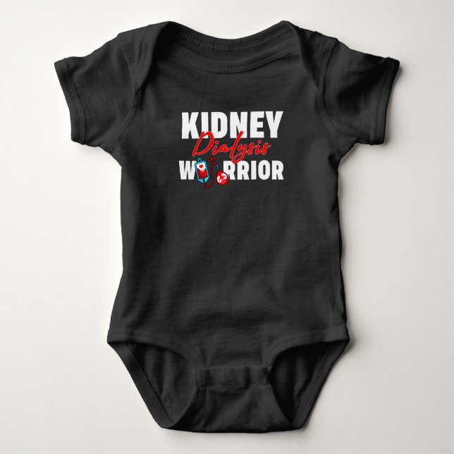 Kidney Dialysis Warrior Kidney Recipient Matching Baby Strampler (Vorderseite)