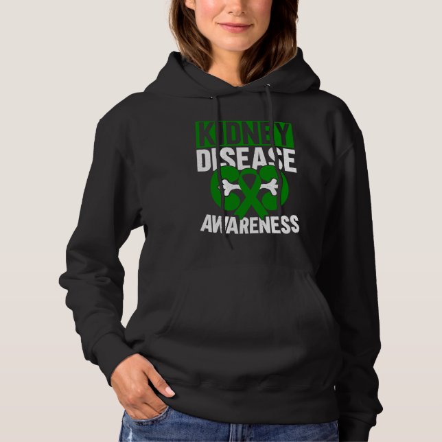 Kidney Disease Awareness PKD Fighter Teal Ribbon S Hoodie (Vorderseite)