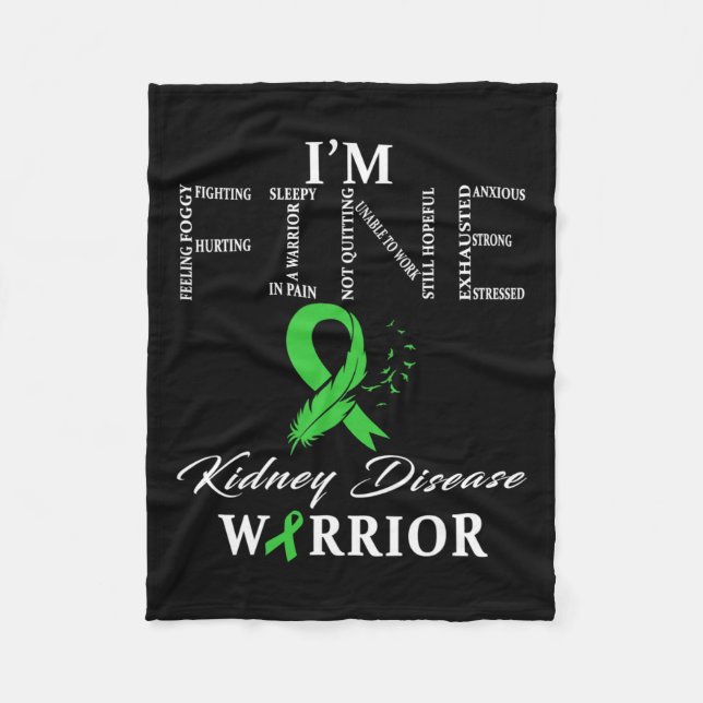 Kidney Disease Warrior Fleecedecke (Vorderseite)