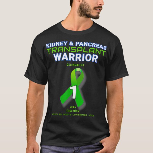 Kidney Pankreas Transplantation Anniversary Warrio T-Shirt (Vorderseite)