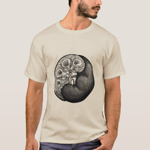 Kidney Yin Yang - surreale Paisley-Anatomie T-Shirt