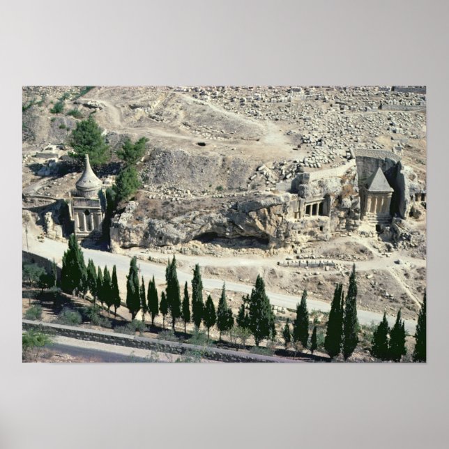 Kidron Valley am Fuße des Berges der Oliven Poster (Vorne)